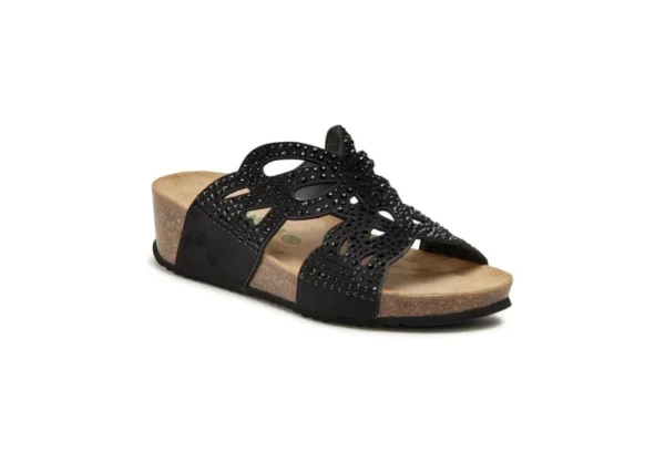 Donna Grunland Ciabatta Da Donna Con Zeppa Cb2999-70 Nero