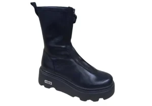 Donna Cult New Rock Clw355400 Mid W Veg.Str.Leat Leat. Black