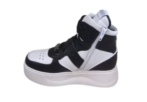 Donna Cult Perry Clw355601 Mid W Leather White Black