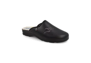 Uomo Fly Flot Pantofola Da Uomo Calda Imbottita 826212L Nero