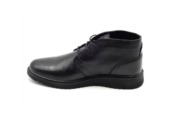 Uomo Valleverde Polacchino In Pelle Con Memory Shock 36836 Vitello Nero