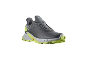 Uomo * Salomon Alphacross 4 Gtx 470667 Ebony Pearl Blue Acid Lime