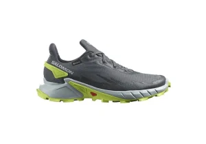 Uomo * Salomon Alphacross 4 Gtx 470667 Ebony Pearl Blue Acid Lime