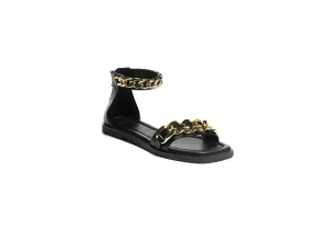 Donna Gold&Gold Sandalo Da Donna Con Catena Goldegold Gp22-276 Nero