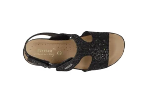 Donna Fly Flot Sandalo Da Donna Con Strappo 55D69Ab Nero