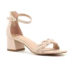 Donna Gold&Gold Sandalo Elegante Con Tacco Goldegold Gd577 Beige