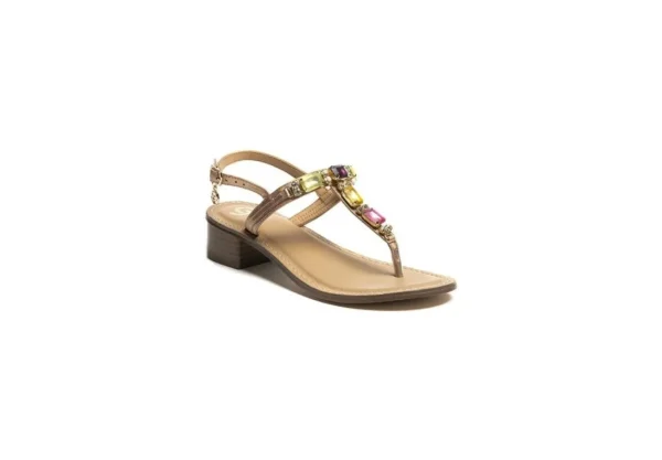 Donna Gold&Gold Sandalo Infradito Da Donna Con Pietre Goldegold Gl682 Multicolor