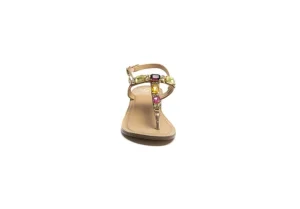 Donna Gold&Gold Sandalo Infradito Da Donna Con Pietre Goldegold Gl682 Multicolor