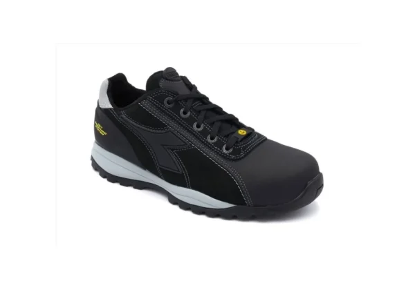 Uomo Utility Diadora Scarpa Antinfortunistica Nera Traspirante In Tessuto Diadora Glove Net Low S3 Hro Sra Esd