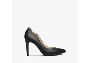 Donna Nero Giardini Scarpa Da Donna Decollete In Pelle Nera Con Tacco