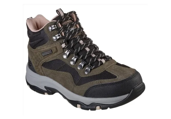 Donna Skechers Scarpa Da Trekking Da Donna Air-Cooled Memory Foam® Trego-Base Camp Olive Black