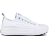 Donna Converse Scarpa Sneaker Sportiva Da Donna In Tela Bianca Chuck Taylor