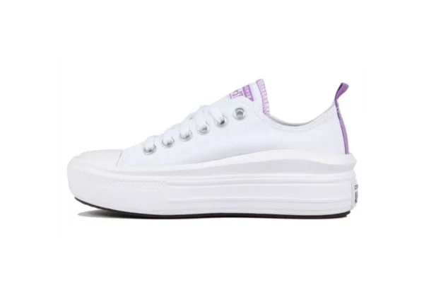 Donna Converse Scarpa Sneaker Sportiva Da Donna In Tela Bianca Chuck Taylor