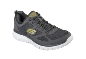 Uomo Skechers Scarpa Sportiva Da Uomo In Tessuto 52635 Grigio Charcoal