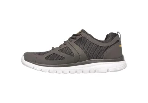 Uomo Skechers Scarpa Sportiva Da Uomo In Tessuto 52635 Grigio Charcoal