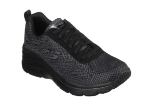 Donna Skechers Scarpa Sportiva In Tessuto Con Memory Foam Fashion Fit - Bold