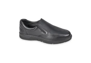 Uomo Valleverde Scarpe Da Uomo Con Zip In Vera Pelle 36850 Vitello Nero