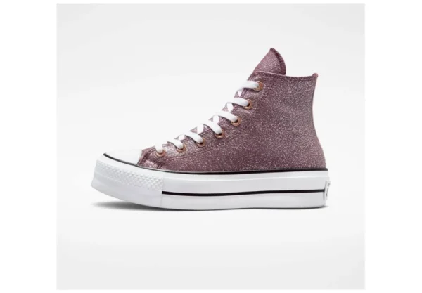 Donna Converse Sneaker Da Donna Alta Con Glitter Rosa A03240C