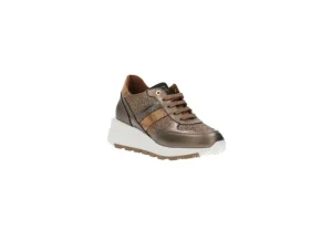 Donna Alviero Martini J Sneaker Da Donna Con Zeppa 1358 Bronze Geo