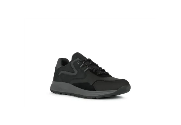 Uomo Geox Sneaker Sportiva Da Uomo In Pelle U26Eya Nero