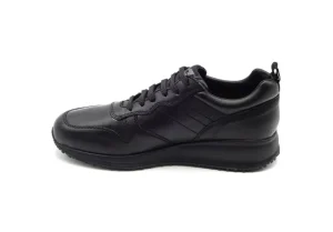 Uomo Valleverde Sneakers Casual In Pelle Con Lacci 36875 Vitello Nero