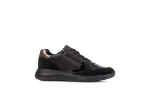 Donna Geox Sneakers Da Donna Con Lacci In Pelle D16Lpb Black