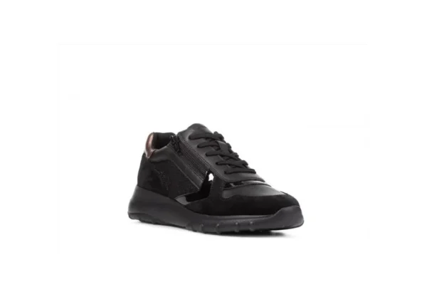 Donna Geox Sneakers Da Donna Con Lacci In Pelle D16Lpb Black