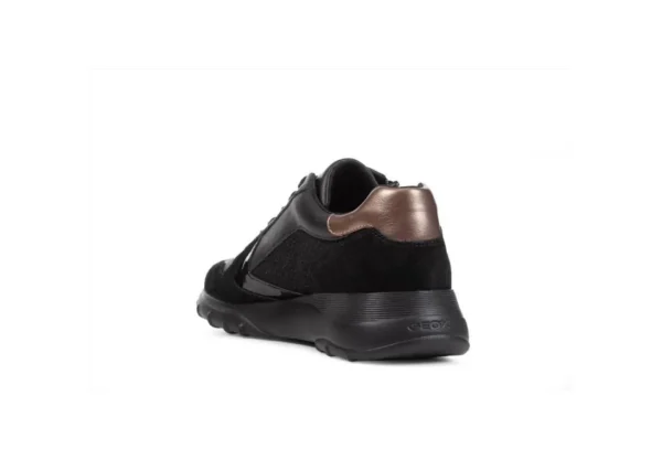 Donna Geox Sneakers Da Donna Con Lacci In Pelle D16Lpb Black