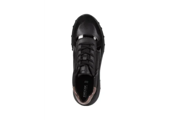 Donna Geox Sneakers Da Donna Con Lacci In Pelle D16Lpb Black