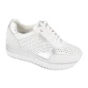 Donna Valleverde Sneakers Da Donna In Pelle Traforata 36266 Panna