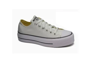 Donna Converse Sneakers Da Donna In Tela Bianca Chuck Taylor All Star Platfo