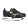 Donna Queen Helena Sneakers Da Donna Sportiva Platform Nero Oro