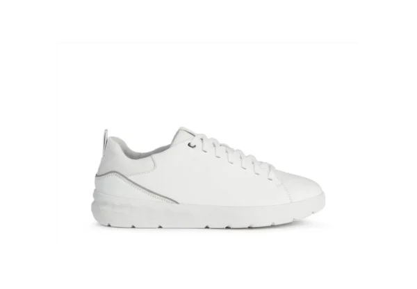 Uomo Geox Sneakers Da Uomo Casual In Pelle U25E7B Spherica White