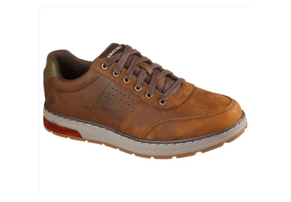 Uomo Skechers Sneakers Da Uomo Con Memory Foam Air Cooled Evenston - Fanton Dk Brown