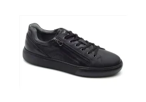 Uomo Nero Giardini Sneakers Da Uomo Con Zip E Lacci I001802U 100 Nero