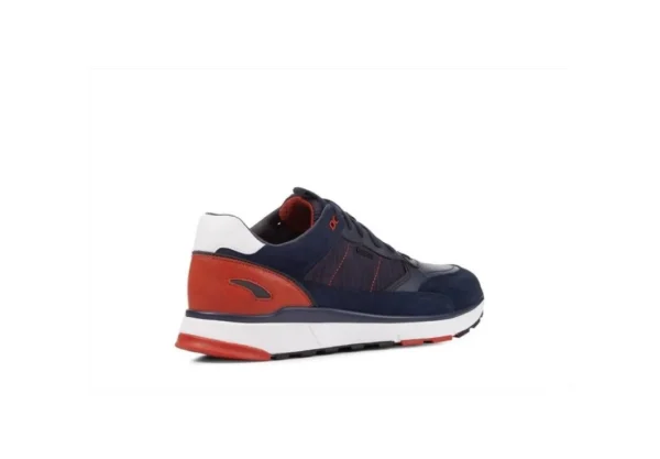 Uomo Geox Sneakers Da Uomo In Pelle U16Cra Navy Blu Rosso