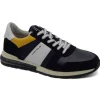 Uomo Ambitious Sneakers In Pelle Blu Con Lacci 11469-T2573Am