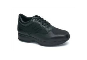 Uomo Lumberjack Sneakers In Pelle E Tessuto Con Lacci Raul 1305 Nero