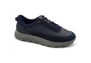 Uomo Geox Sneakers In Pelle Spherica U16Bye Navy