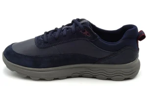 Uomo Geox Sneakers In Pelle Spherica U16Bye Navy