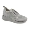 Donna Valleverde Sneakers In Rete Con Zeppa 18300