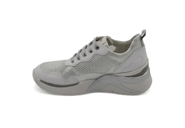 Donna Valleverde Sneakers In Rete Con Zeppa 18300