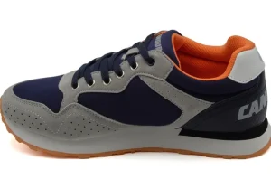 Uomo Canguro Sneakers In Tessuto E Similpelle Con Lacci Ca518