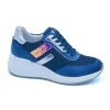 Donna Queen Helena Sneakers Lurex Con Zeppa 24-32 Blu