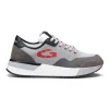 Uomo Guardiani Sneakers Sportiva Da Uoomo In Pelle E Tessuto Agm009100 Grey