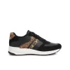 Donna Geox Sneakers Sportive Da Donna In Pelle Con Glitter D252Sa Black Came