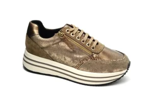 Donna Geox Sneakers Traspirante Con Platform D16Qha